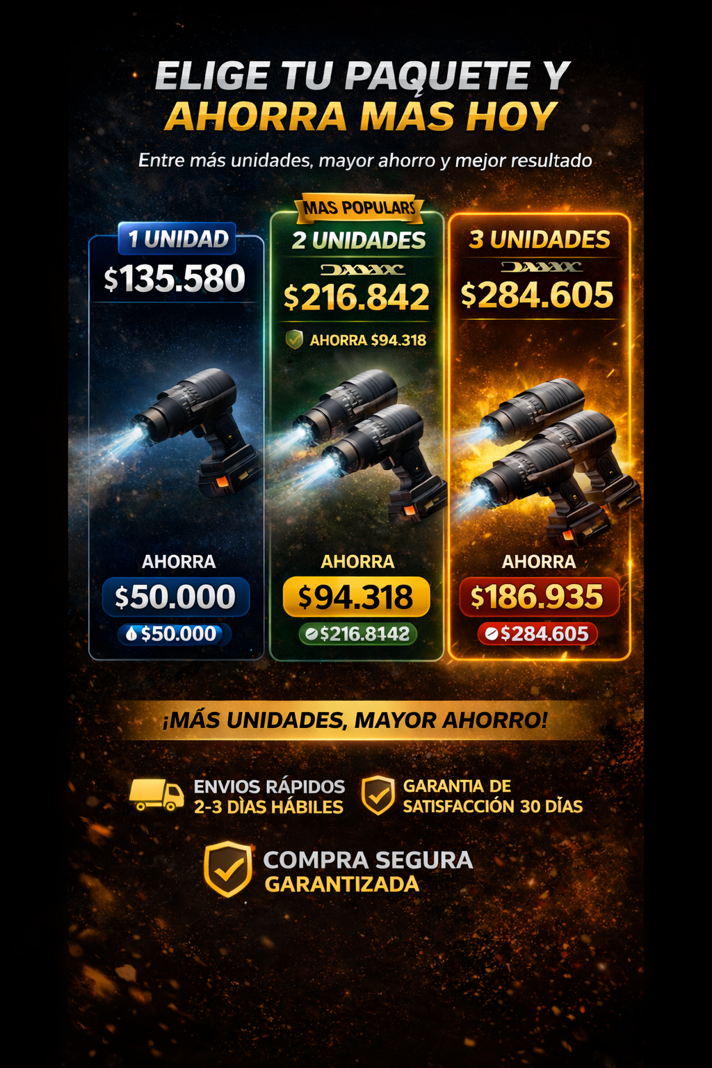 Soplador Doble Batería Turbina