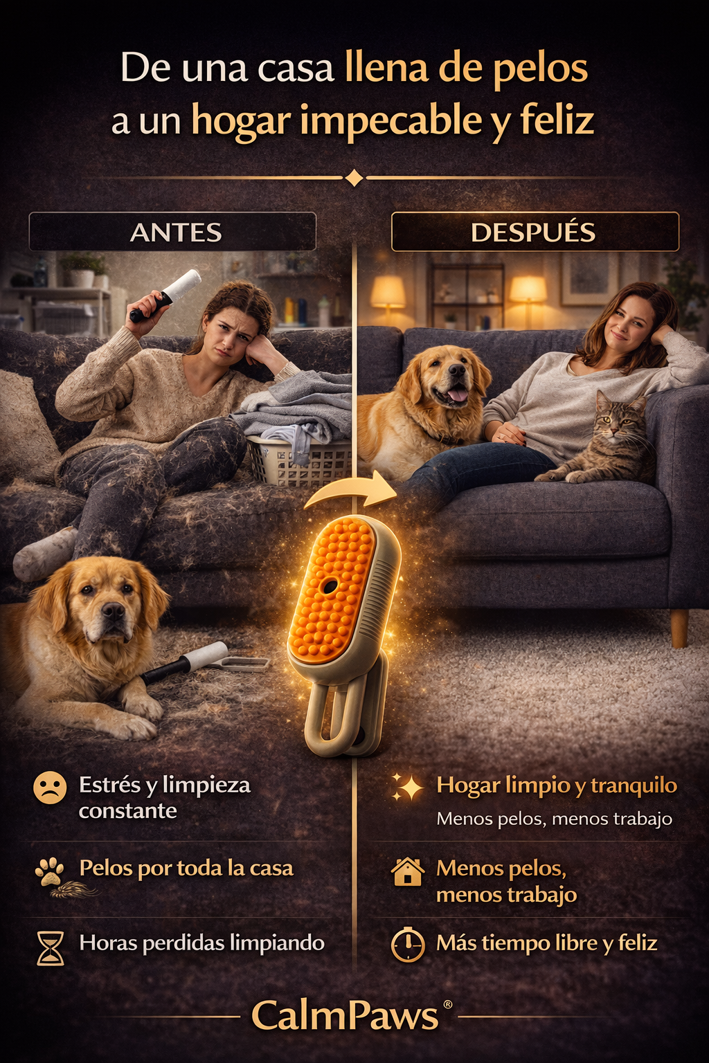 Cepillo Para Mascotas Con Vapor