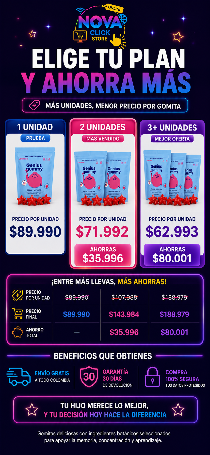 Genius GummY 🚀 Más Enfoque, Más Aprendizaje🚀