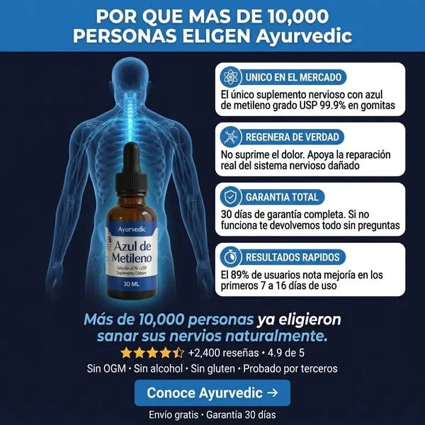 PACK 2X1 Azul de Metileno NeuroBlue® Ayurvedic – Concentrado Celular 30ml